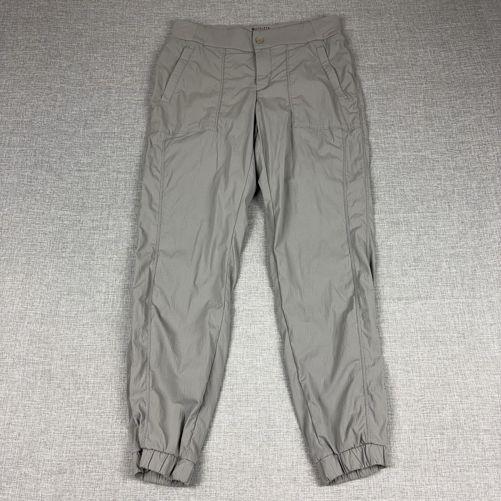 Athleta‎ Trekkie North Jogger Pants Womens Size 6 Gray Hiking Travel Ripstop